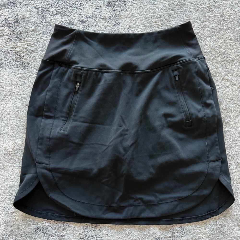 Athleta Black Golf Skort with Zipper Pockets